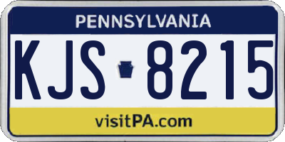 PA license plate KJS8215