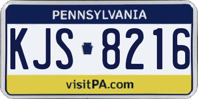 PA license plate KJS8216
