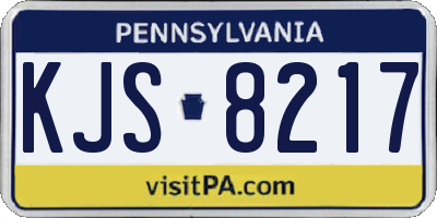 PA license plate KJS8217