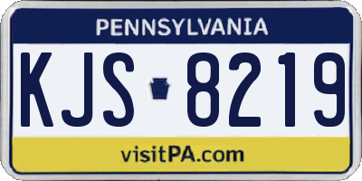 PA license plate KJS8219