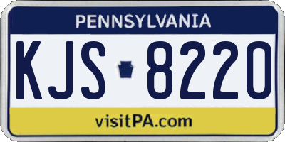 PA license plate KJS8220