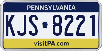 PA license plate KJS8221