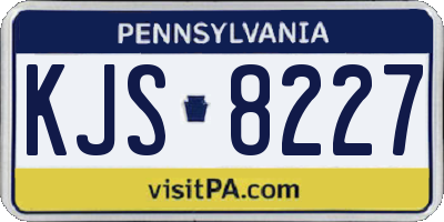 PA license plate KJS8227