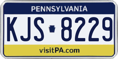 PA license plate KJS8229