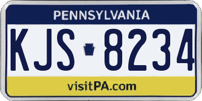 PA license plate KJS8234