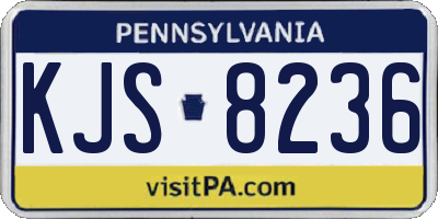 PA license plate KJS8236
