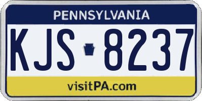 PA license plate KJS8237