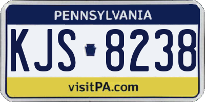 PA license plate KJS8238