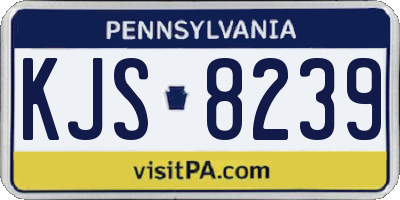 PA license plate KJS8239