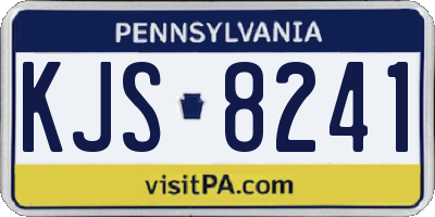 PA license plate KJS8241