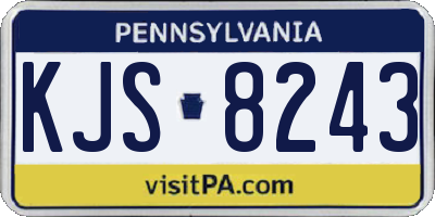 PA license plate KJS8243