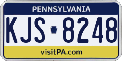 PA license plate KJS8248