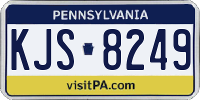 PA license plate KJS8249