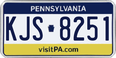 PA license plate KJS8251