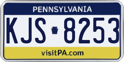 PA license plate KJS8253