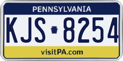 PA license plate KJS8254