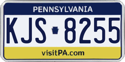 PA license plate KJS8255
