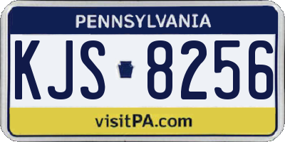 PA license plate KJS8256