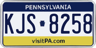 PA license plate KJS8258
