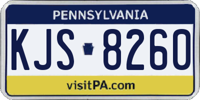 PA license plate KJS8260