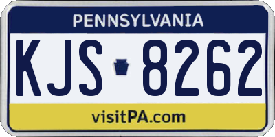 PA license plate KJS8262