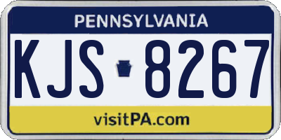 PA license plate KJS8267