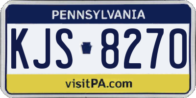 PA license plate KJS8270
