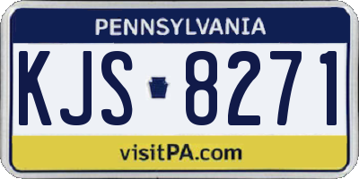 PA license plate KJS8271