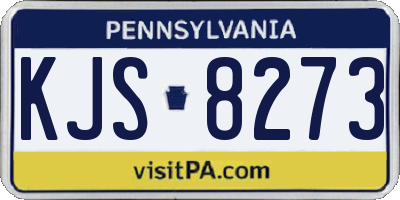 PA license plate KJS8273