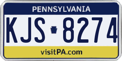 PA license plate KJS8274