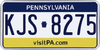 PA license plate KJS8275