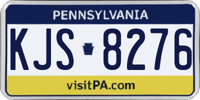 PA license plate KJS8276