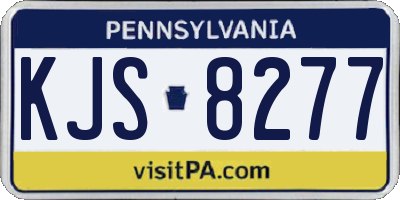 PA license plate KJS8277