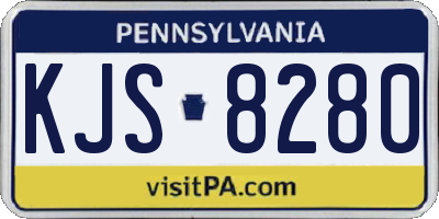 PA license plate KJS8280