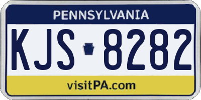 PA license plate KJS8282