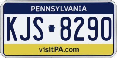 PA license plate KJS8290