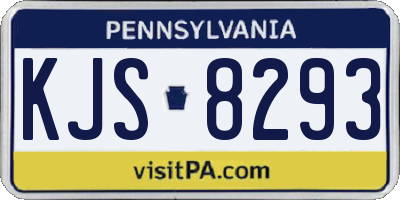 PA license plate KJS8293