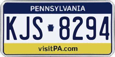 PA license plate KJS8294