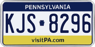 PA license plate KJS8296