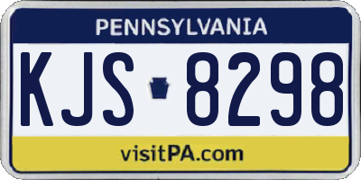 PA license plate KJS8298