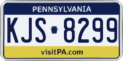 PA license plate KJS8299