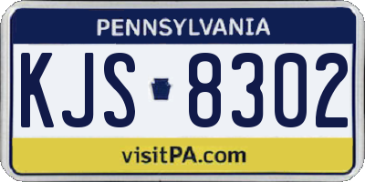 PA license plate KJS8302