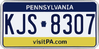 PA license plate KJS8307