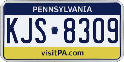 PA license plate KJS8309