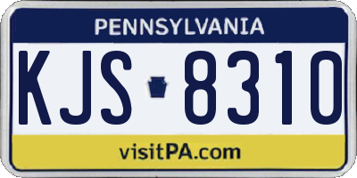 PA license plate KJS8310