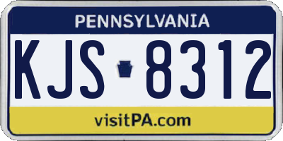 PA license plate KJS8312