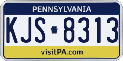 PA license plate KJS8313
