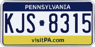 PA license plate KJS8315