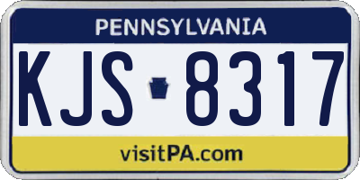 PA license plate KJS8317