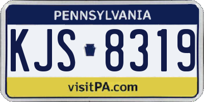 PA license plate KJS8319